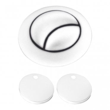 Scudo White Seat Hinge Cover & Cistern Push Button