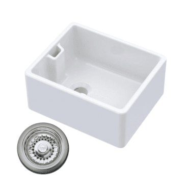 Shaws of Darwen Baby Belfast Bundle - Sink 460mm/18 inch Including Shaws Mini Chrome Waste