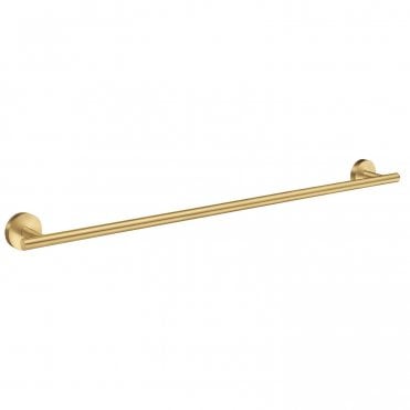 Smedbo Home Single Towel Rail. Brushed Brass. Length 648 mm HV3464