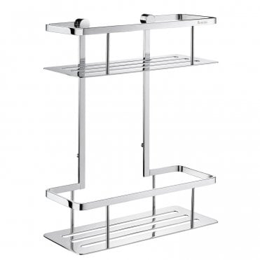 Smedbo Sideline Shower Basket, Double, Polished Chrome, H 322 mm DK3012
