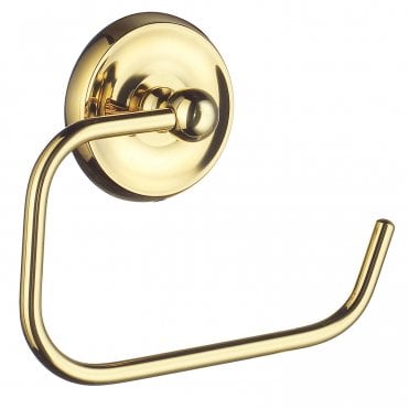 Smedbo Villa Toilet Roll Holder in Polished Brass V241