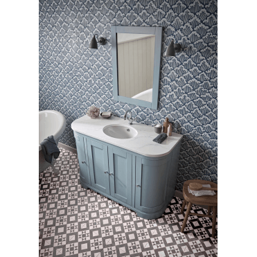 Lansdown Curved 1200 Worktop 1 Basin - Arctic White