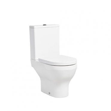 Tavistock Micra Evo Rimless Close Coupled Open Back Toilet With Wrap Over Seat