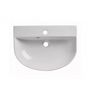 Tavistock Orbit Slim Depth Semi-Countertop Basin - White - DC14005
