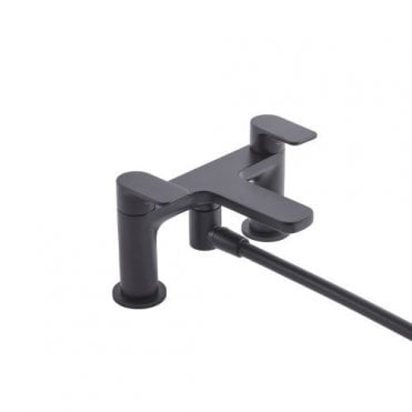 Tavistock Savour Deck Mounted Bath Shower Mixer Tap Black TSV4203