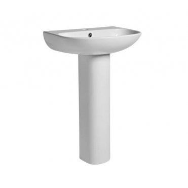 Tavistockk Orbit 550mm Basin and Pedestal - White - RA550SB PE100S