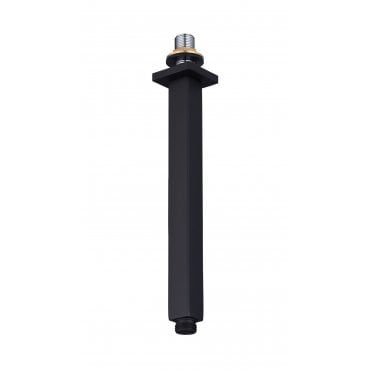 Tenby Black 250mm Square Ceiling Arm - Black TIS0185