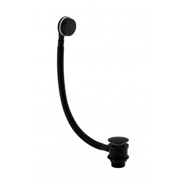 Tenby Black Round Bath Waste & Overflow - Black TIS0171
