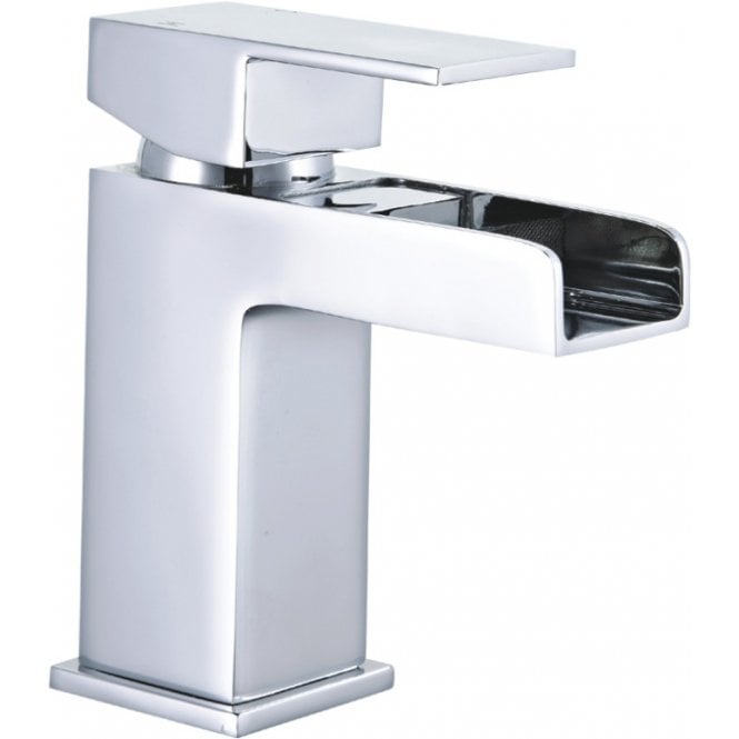 Tenby Cardiff Square Waterfall Mono Basin Mixer Chrome