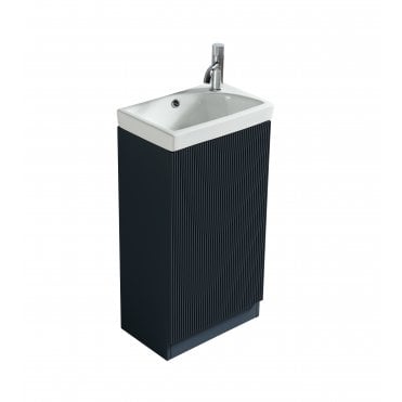 Tenby Flauto Mini 450mm Cloakroom Vanity & Basin - Midnight Shadow TIS4396