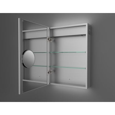 Tenby Jemima Single Door LED Mirror Cabinet, Bluetooth & Shaver Socket - 500x700mm TIS3040