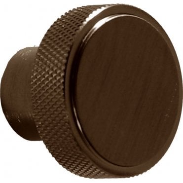 Tenby Knurled Round Handle - Brushed Bronze TIS4505
