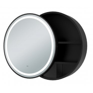Tenby Monty Round Single Door LED Mirror Cabinet 600mm TIS3065