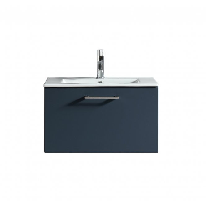 Tenby  Piatta 600mm Wall Hung Vanity & Matte Basin - Midnight Shadow TIS4371