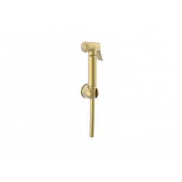 Tenby Round Douche Kit - Trigger Head & Wall Bracket - Brushed Brass  TIS0301