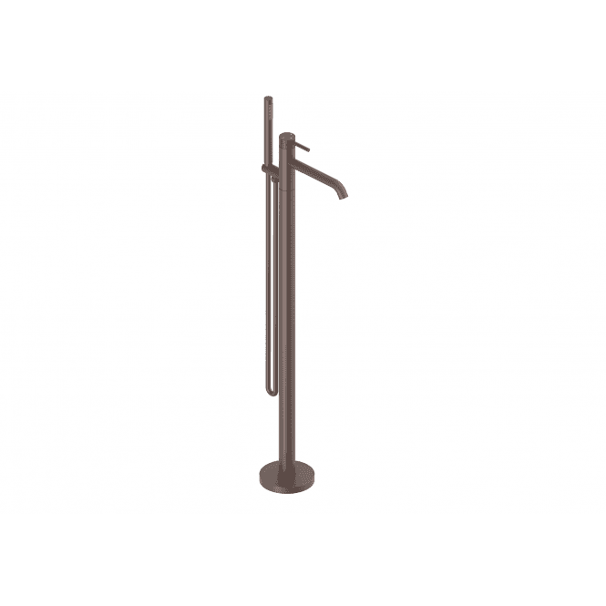 Tenby  TB+ Redondo Round Freestanding Bath Tap with Shower Mixer Brushed Bronze TIS5747