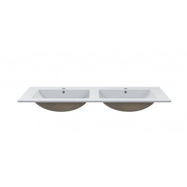 Tenby Turin Twin Ceramic Basin 1200mm TIS4277