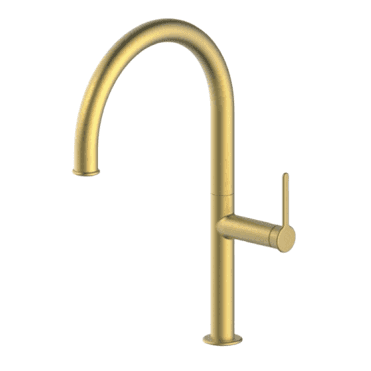 USK Single Lever Tall Kitchen Tap Brushed Brass