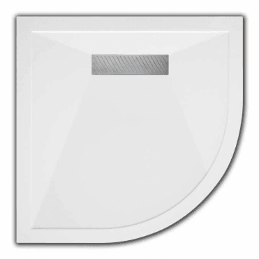 Traymate Quadrant TM25 Linear 1000 x 1000mm White Shower Tray