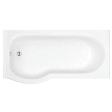 Trojan Concert P Shaped 1500 x 850mm Single Ended Left Hand No Tap Hole Shower Bath