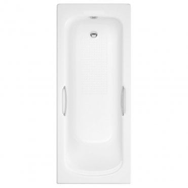 Trojan Granada II 8mm Twin Grip Bath Tub White 1700x700mm With No Tap Hole