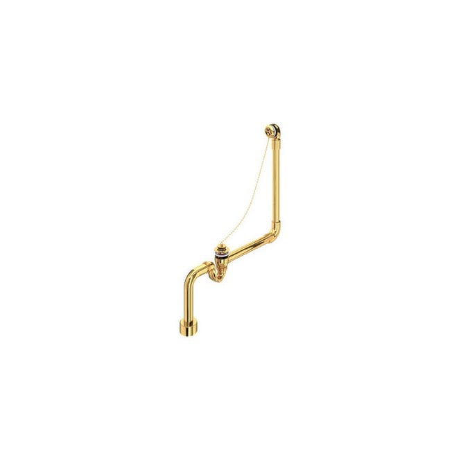 Victoria + Albert Kit 31 Traditional 'plug & chain' waste kit for baths with overflow hole Polished Brass