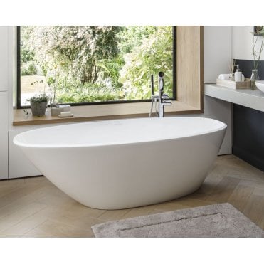 Victoria + Albert Mozzano Freestanding Bath Quarrycast Gloss White