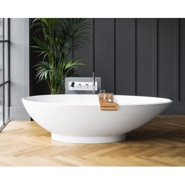 Victoria + Albert Napoli Freestanding Bath Quarrycast Gloss White