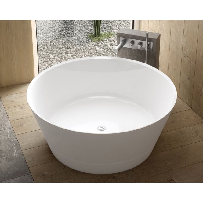 Victoria + Albert  Taizu Round Freestanding Bath Quarrycast Gloss White