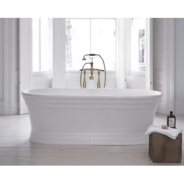 Victoria + Albert Worcester Traditional Freestanding Bath Quarrycast Gloss White
