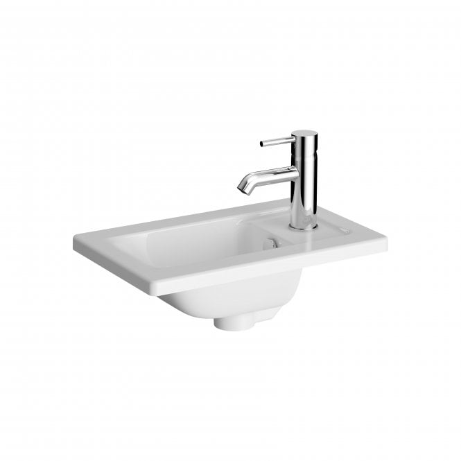 VitrA  45cm Short Projection Vanity Basin - One tap hole - With overflow hole