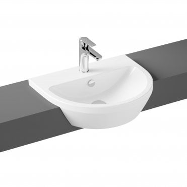 VitrA Integra Semi-Recessed Washbasin 55cm, 1 Tap Hole - White