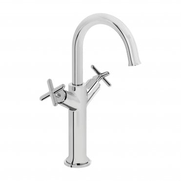 VitrA Origin Classic Basin Mixer with Cross Handles for Bowls - Chrome