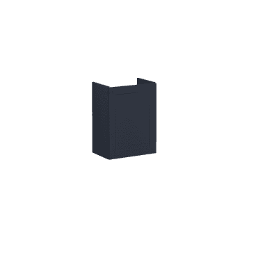 VitrA Root Classic Washbasin Unit, with Doors, 45cm, without Washbasin, Right-Hand Unit - Matt Dark Blue