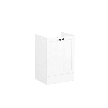 VitrA Root Classic Washbasin Unit, with Doors, 60cm, Floor Standing, without Washbasin - Matt White