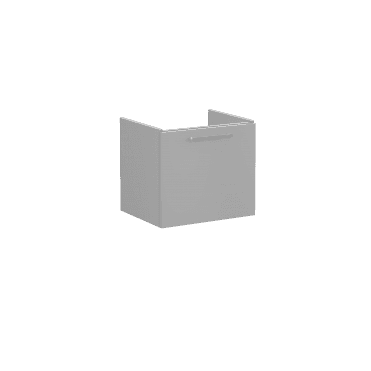 VitrA Root Flat Washbasin Unit, with One Drawer, 60cm, without Washbasin - Matt Rock Grey