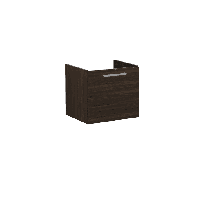 VitrA  Root Flat Washbasin Unit, with One Drawer, 60cm, without Washbasin - Walnut