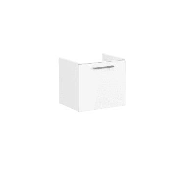 VitrA Root Flat Washbasin Unit, with One Drawer, 60cm, without Washbasin - White High Gloss