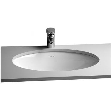 VitrA S20 21"x16" ADA Undercounter Basin, 0 Tap Holes - White
