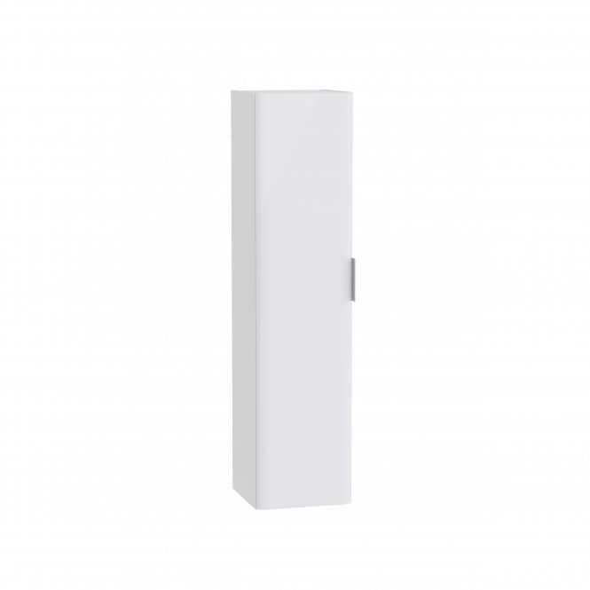 VitrA  S20 Round Tall Unit, 35cm, with One with Doors - White High Gloss
