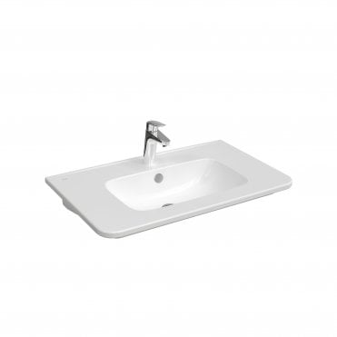 VitrA S20 Round Vanity Washbasin 80cm, 1 Tap Hole - White