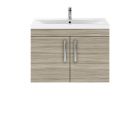 Nuie Athena Driftwood 800mm Wall Hung Cabinet & Basin 1