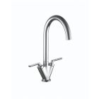 Kartell Dual Lever Kitchen Sink Mixer Tap Polished Chrome