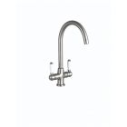 Kartell Traditional Kitchen Sink Mixer Tap Brushed Steel