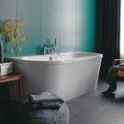 Saturn Back To Wall Freestanding Bath Outer Skin