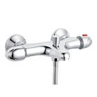 Nuie Wall Mounted Thermostatic Bath Shower Mixer Chrome 