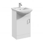 Mayford Gloss White 450mm Floor Standing Cabinet & Square Basin 1TH