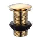 Kartell Brushed Brass Click Push Button Basin Waste Unslotted 
