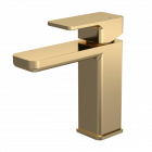 Nuie Windon Mono Basin Mixer Brushed Brass Square WIN805