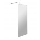 Nuie 700mm Wetroom Screen & Chrome Support Bar